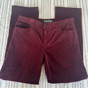 Vintage LRL Lauren Jeans Co Burgundy Corduroy Pants Classic Straight size 10